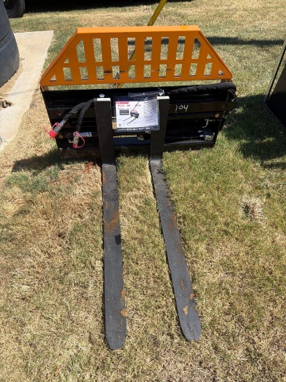Wolverine Hydraulic Adjustable Skid Steer Pallet Forks - 48 in. - Model PFA-11-3300G - New