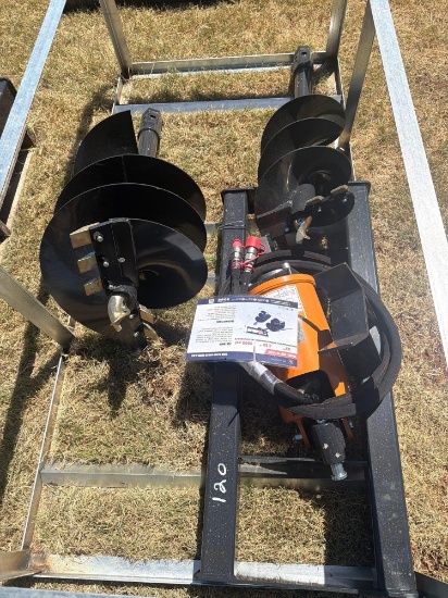 Wolverine Skid Steer Hydraulic Auger Drive - 12 in. & 18 in. Auger Bits - Model ADB-13-1218R - New