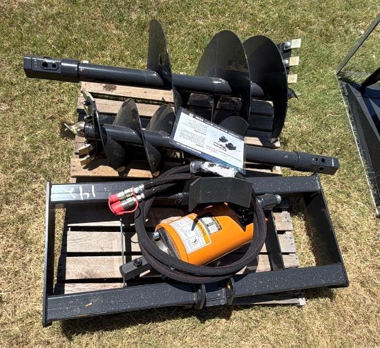 Wolverine Skid Steer Hydraulic Auger Drive - 12 in. & 18 in. Auger Bits - Model ADB-13-1218R - New