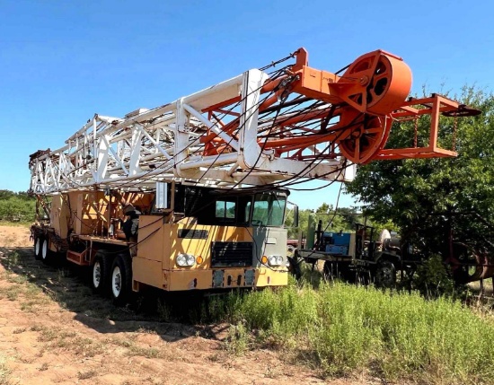 1980 Franks 300 Well Servicing Rig - 500 HP Detroit Diesel - Runs, Drives & Operates