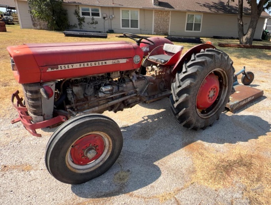 Massey Ferguson 135 Tractor with Ford 951 Shredder - 4,004 Hours - Runs & Drives