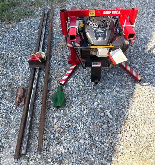 Water Well Drill Rig with Kohler Engine, Stand, Drill Pipe, Bits & Winch - Never Used