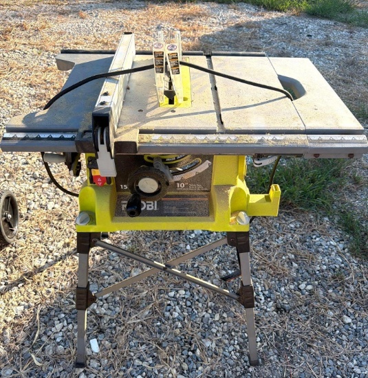 Ryobi 10 in. 15 Amp Table Saw with Rip Fence & Folding Stand