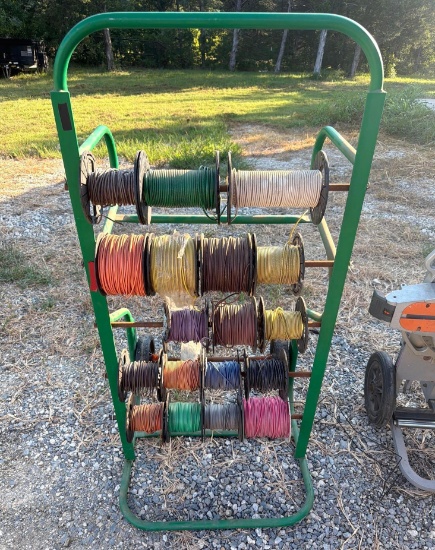 Greenlee 911 Wire Dispensing Cart with Assorted Wire Spools
