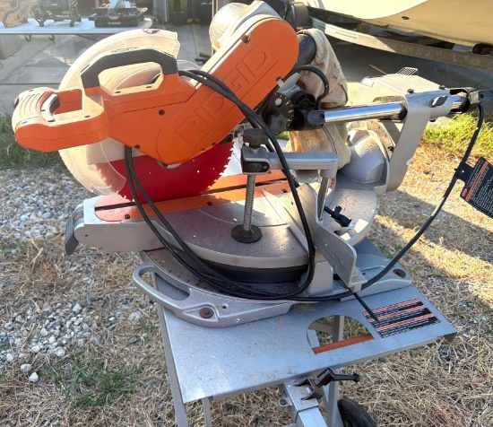 RIDGID MS1290LZA 12 in. Sliding Compound Miter Saw with Folding Transport Stand