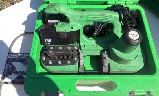 Stout Cordless Portable Band Saw Kit with Battery, Charger & Carrying Case