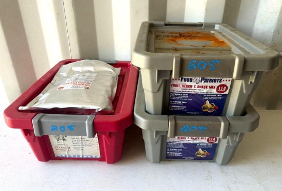 Lot of Freeze-Dried Emergency Food Storage - Up to 25-Year Shelf Life