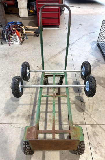 Heavy-Duty 4-Wheel Platform Dolly with (2) New Axles & Wheels