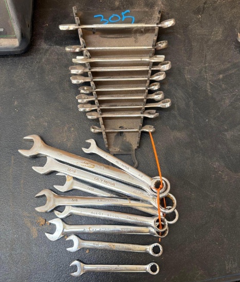 Lot of (2) Combination Wrench Sets - Olympia & Assorted Metric Wrenches