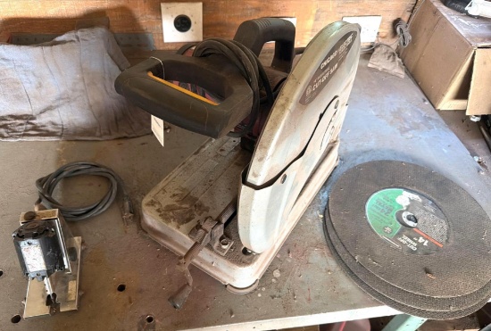 Lot of Crain Model 975 Power Groover & 14 in. Cut-Off Saw