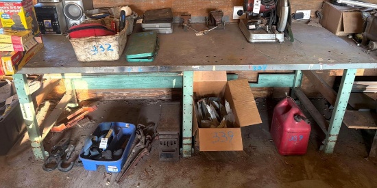 96 in. x 36 in. Steel Workbench with Gas Can & Framing Braces