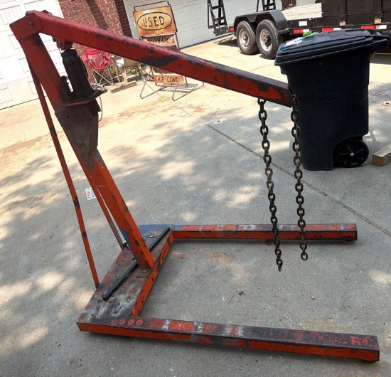 Heavy-Duty Hydraulic Engine Hoist (Cherry Picker) - Works