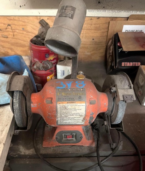 6 in. Bench Grinder with Work Light - Works