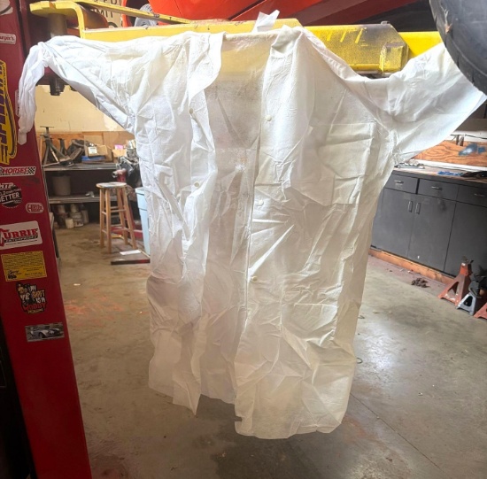 1 lot of 3 boxes of (30) International EnviroGuard Disposable Lab Coats - and 3 boxes GK face masks