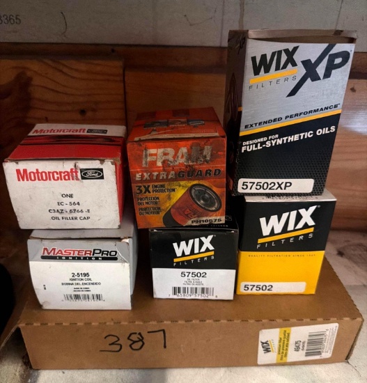 Lot of Automotive Parts - Filters, Fuel Pump, Air Cleaner & Master Cylinder