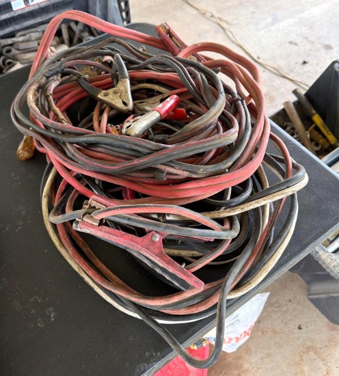Lot of Assorted Heavy-Duty Jumper Cables
