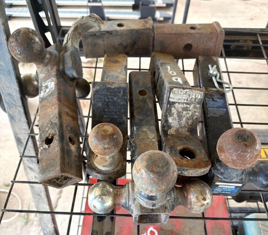 Lot of Assorted Receiver Hitches, Ball Mounts & Hitch Inserts