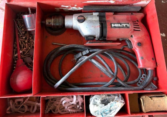 Hilti Heavy-Duty Corded Electric Drill with Metal Carrying Case - Works