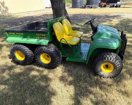 John Deere Gator 6x6 Diesel Utility Vehicle with Dump Bed - 2,314 Hours - Runs Great!