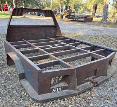 Heavy-Duty Steel Truck Flatbed - 9'6" Long x 8'6" Wide - B&W Turnover Ball - 3/16" Steel Material