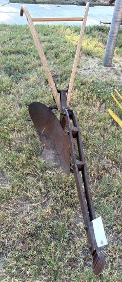 Vintage Wooden Walking Plow - Antique-Style Farm Implement