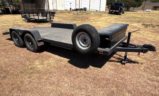 Custom-Built 18' Tandem-Axle Car Hauler Trailer - 9,000-Lb Winch - Ramps, Spare Tire & Toolbox