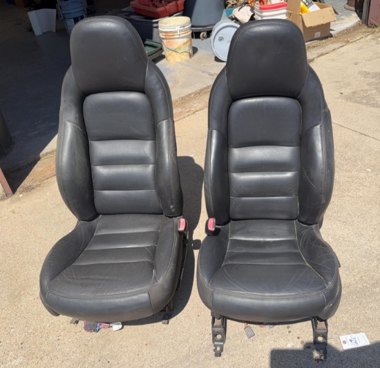 Pair of Chevrolet Corvette Power Front Seats - Believed C5 or C6
