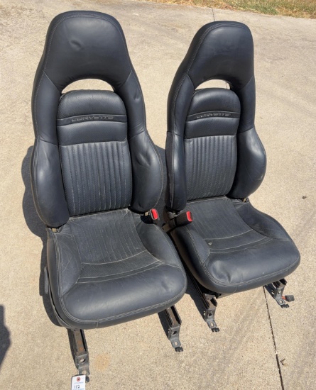 Pair of Leather Chevrolet Corvette Seats - Believed C5