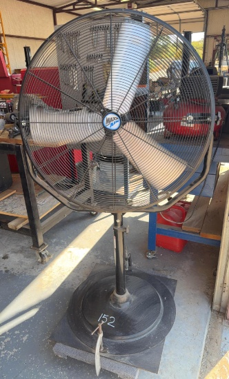 Large Rolling Pedestal Shop Fan - Works Great Per Seller
