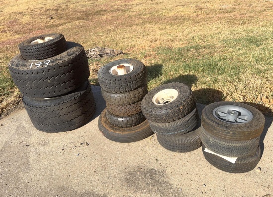 Large Assortment of Small Wheels and Tires - Various Applications