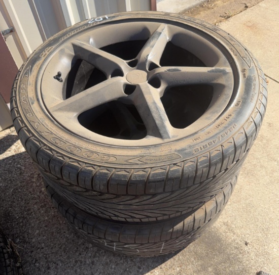 Pair of Goodyear Tires on Rims - Fitment Unknown