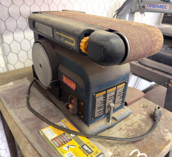 Ryobi Combination Sander on Rolling Stand