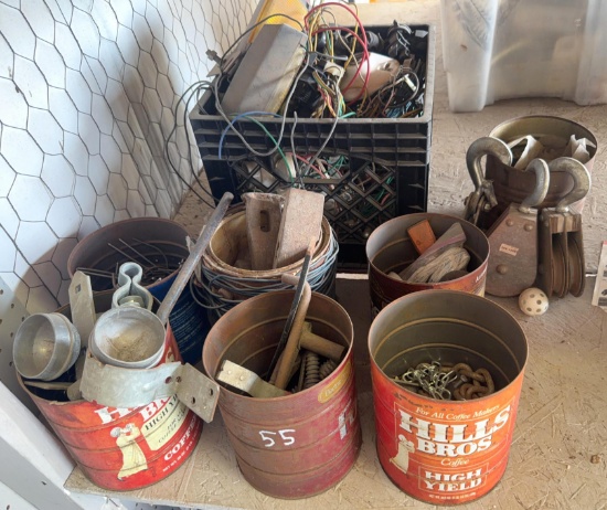 Double-Sheave Pulleys, Hardware, Chain and Splitting Mauls Lot