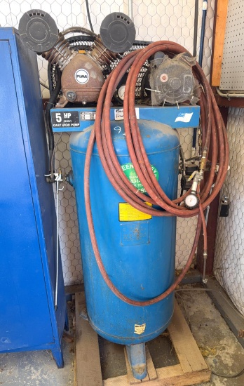 5 HP 220V Air Compressor with Hose - 15.7 CFM - Works