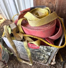 Box of Rope, Tie-Down Straps and Towing Straps