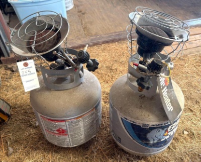 Two Propane Heaters with Tanks - Untested
