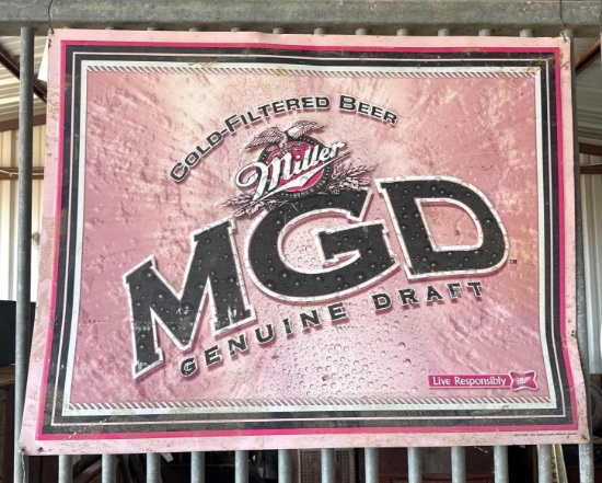 Miller Genuine Draft Vintage-Style Tin Beer Sign - 36 x 28 in