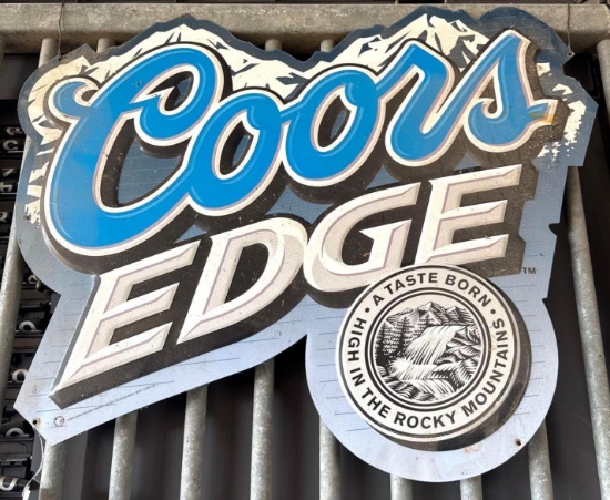 Coors Edge Metal Advertising Sign - 24 x 30 in