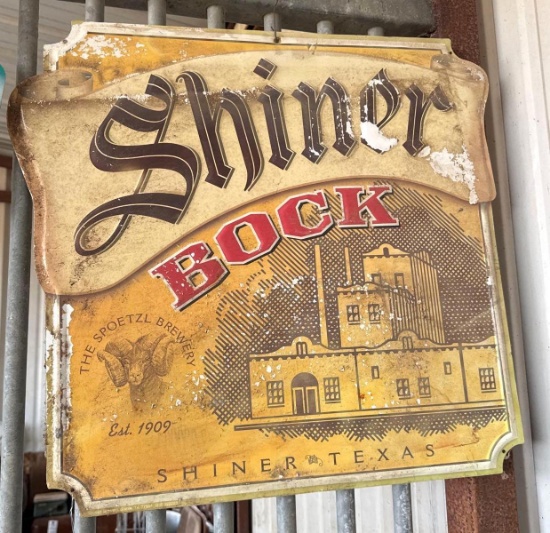 Shiner Bock Beer Label Metal Sign - 24 x 22 in