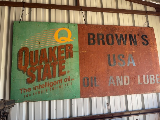 Vintage Quaker State Oil Service Sign