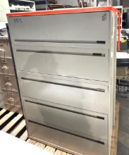 2 Lateral File Cabinets with Assorted Industrial Electrical Components & Hardware