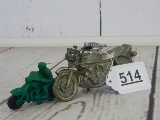HONDA MOTORCYCLE CIGARETTE LIGHTER, GREEN AUBURN