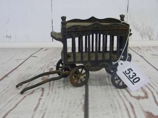 CAST IRON OVERLAND CIRCUS WAGON