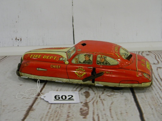 TIN FIRE DEPARTMENT CAR