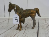 BRASS HORSE AND SADDLE