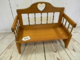 WOOD DOLL BENCH