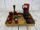 FLAT OF RUBY PITCHER, 2 - SOUVENIR CUPS