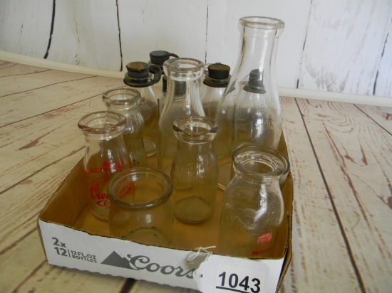 FLAT OF MILK AND CREAM BOTTLES