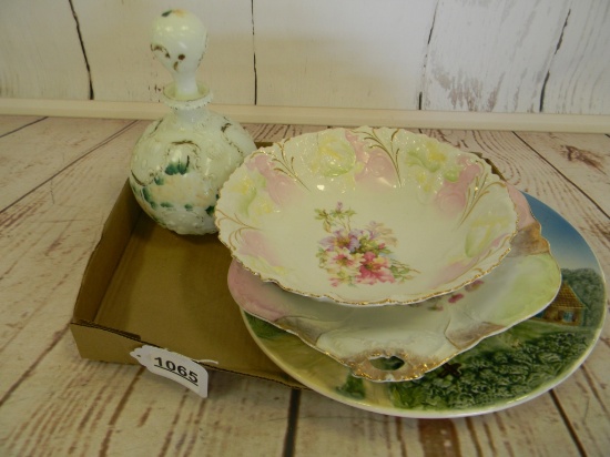 MISC DECORATIVE DISHES AND DECANTER