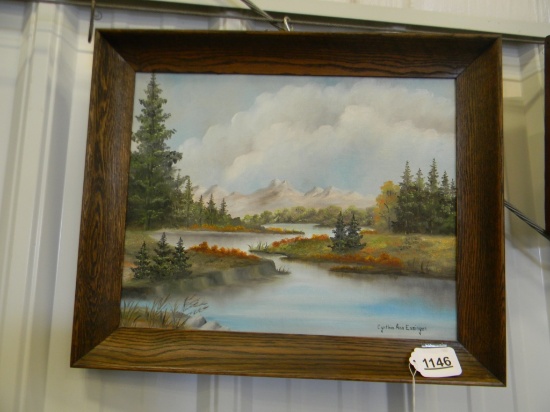 FRAMED ESSINGER PAINTING